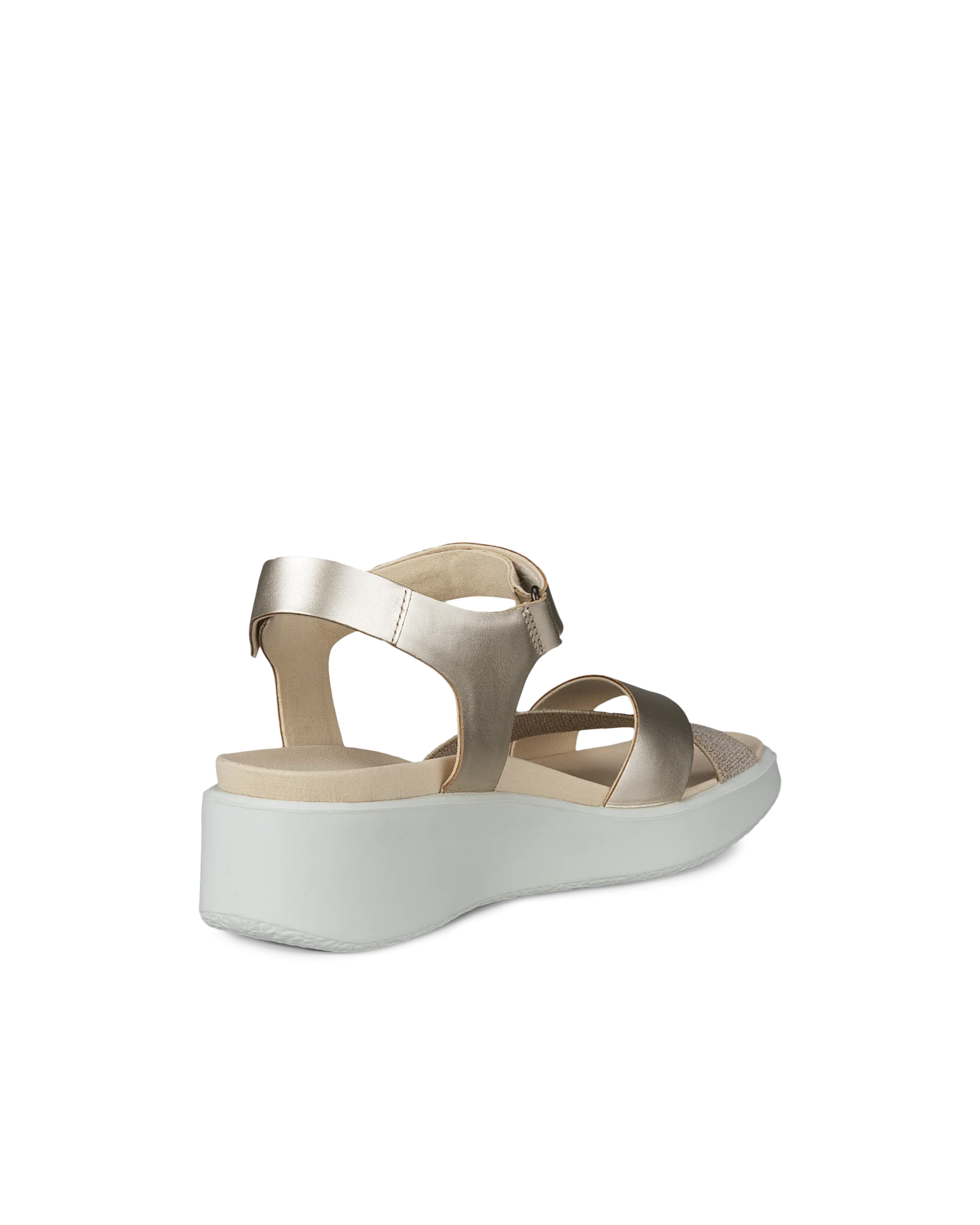 ECCO FLOWT WEDGE LX W Damen Ledersandale mit Keilabsatz Gold