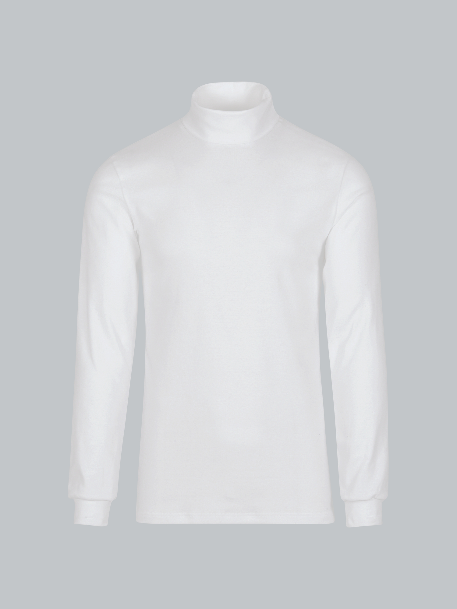 Langarm Ski- und Sport-Rollkragenpullover Weiss
