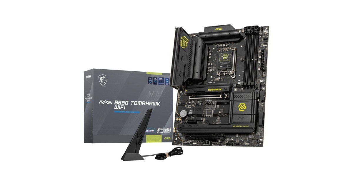 MSIMAG B860 TOMAHAWK WIFI socket 1851 moederbord  (RAID, 5Gb-LAN, Wi-Fi 7, BT, Sound, ATX)