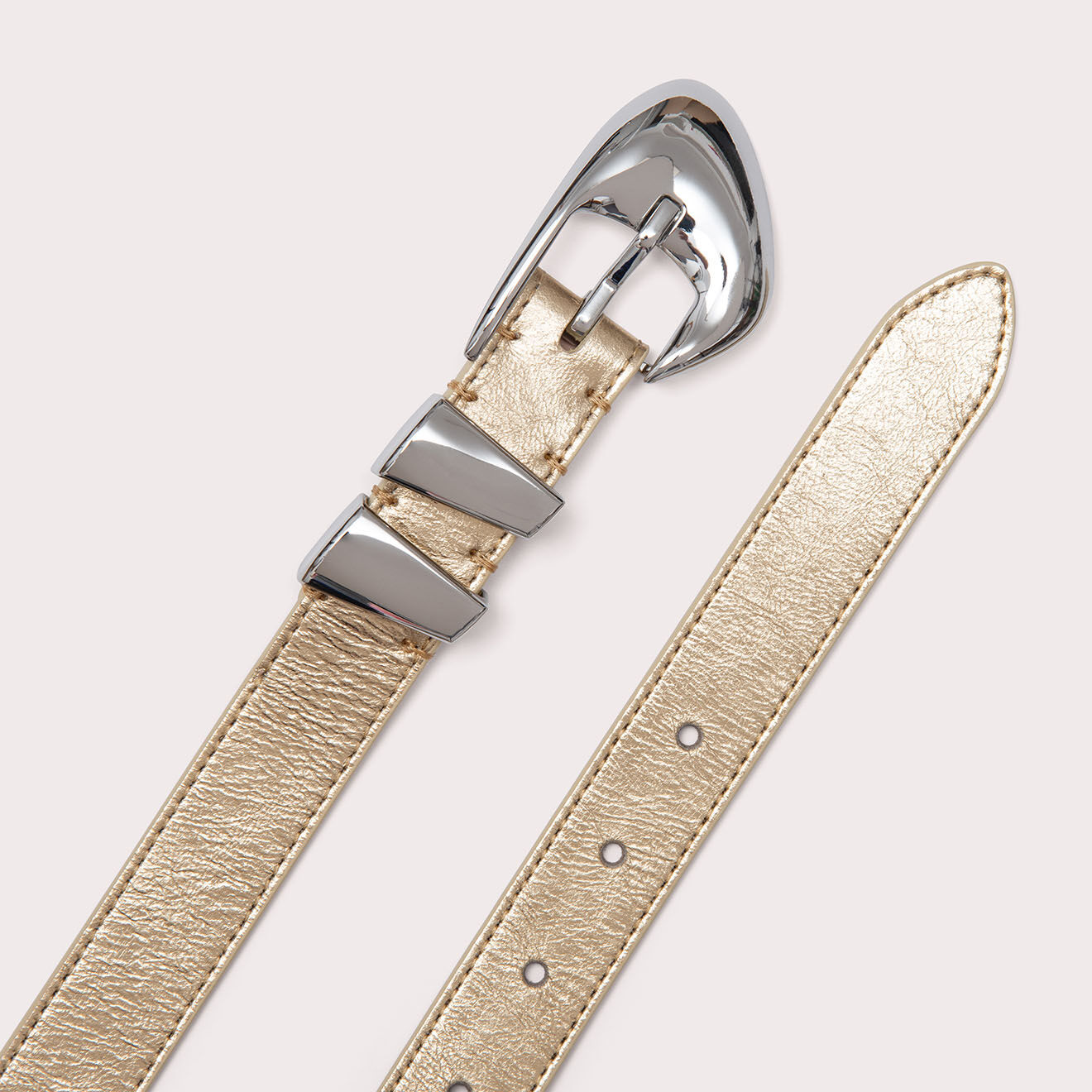 By Far Ceinture en Cuir Moore dorée