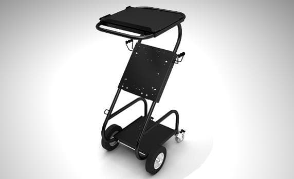 Ctek Trolley Pro, Multimedia cart, Svart, Stål, 3 hyller, 1060 mm, 490 mm