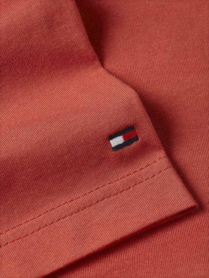 Tommy Hilfiger HILFIGER CHAINSTITCH TEE Terra red