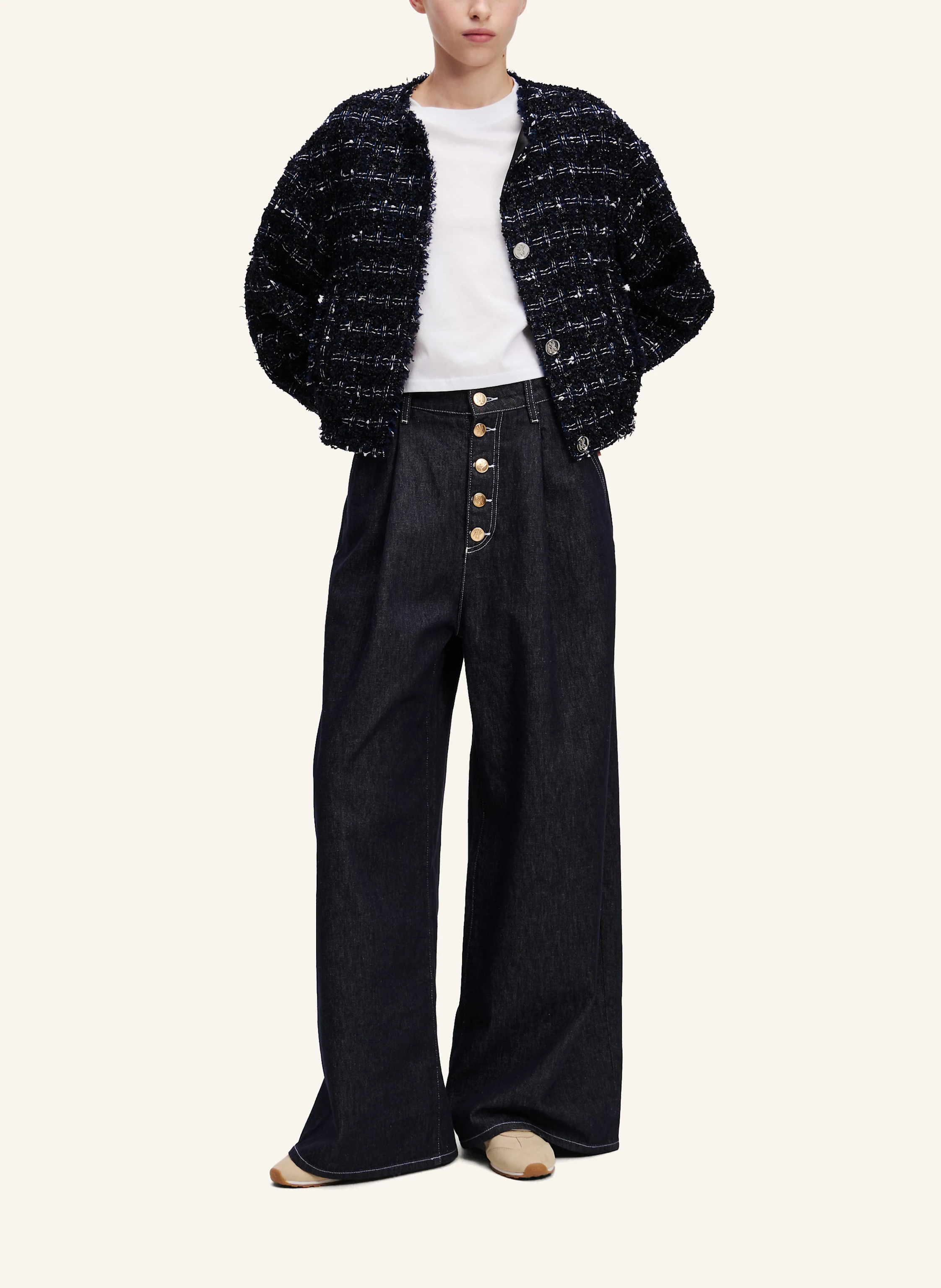 KARL LAGERFELD KARL ESSENTIAL BOMBERJACKE AUS BOUCLÉ