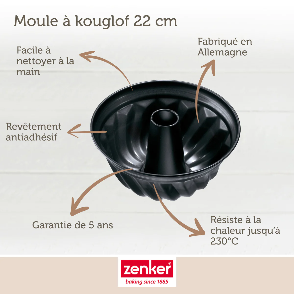 Moule à kouglof 22 cm Black Metallic Zenker