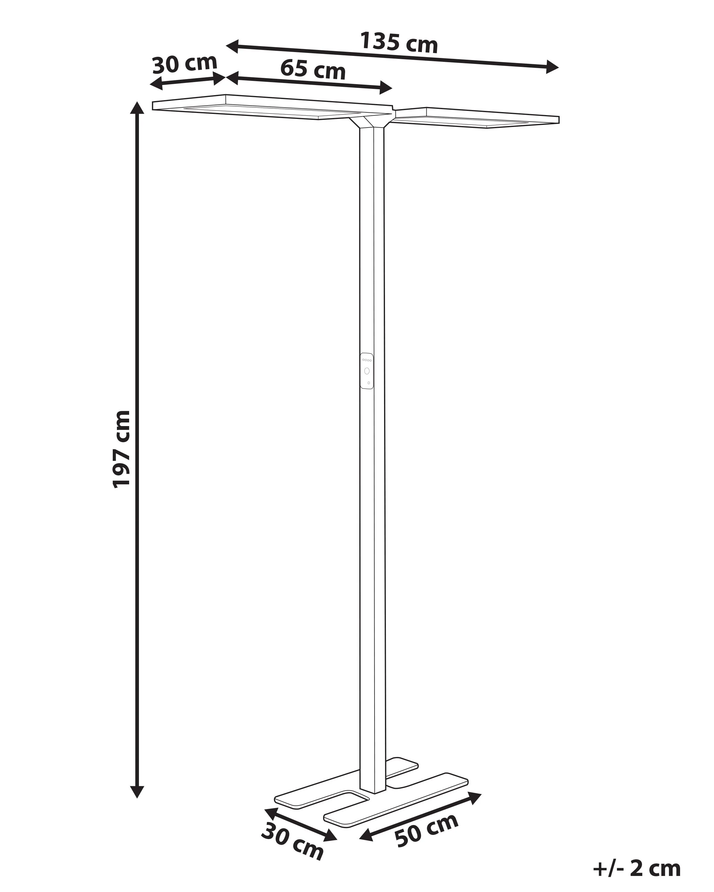 LED staande lamp SCULPTOR met bewegingssensor Metaal Wit
