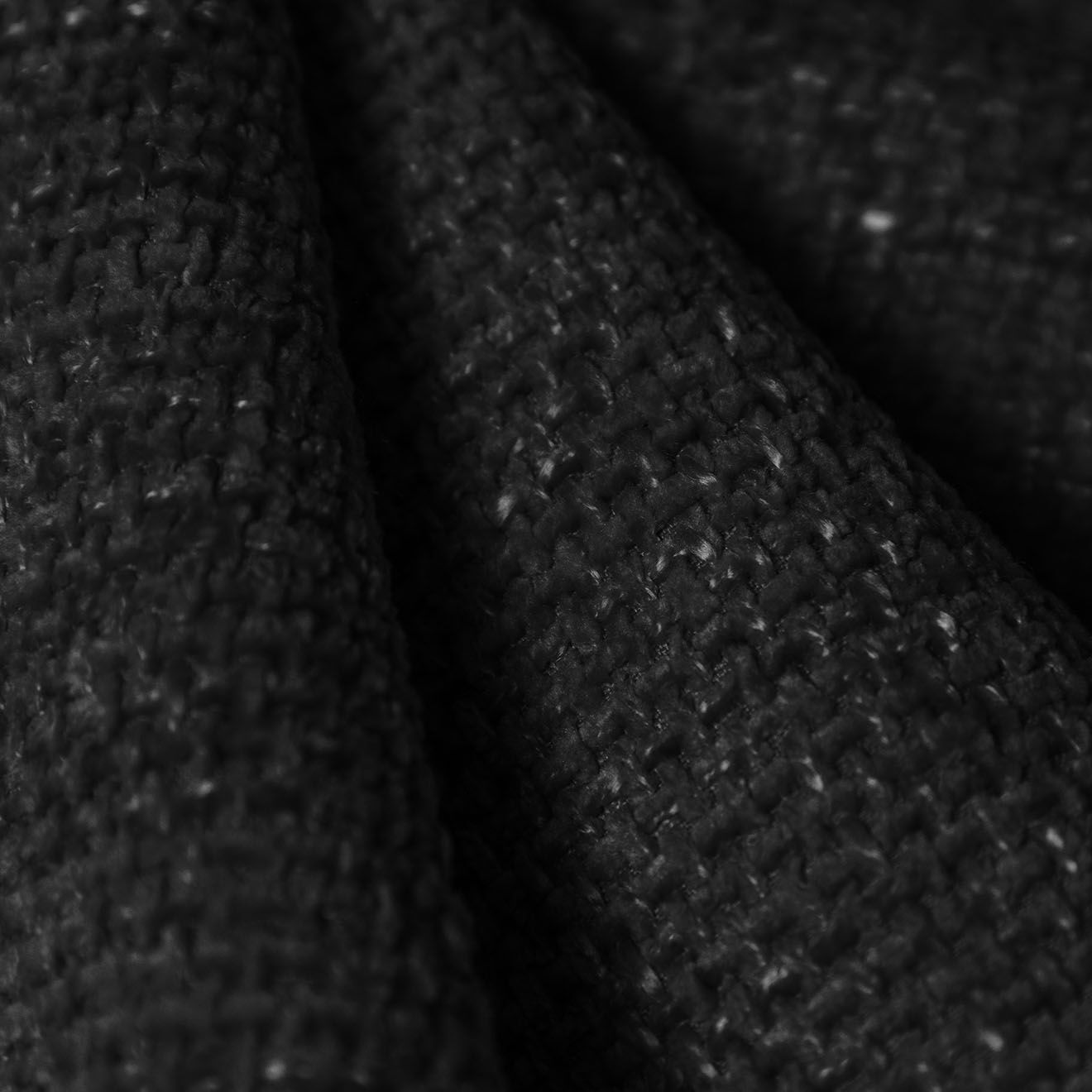 Micadoni Lit Coffre Chenille avec Tête de Lit Miley noir - 230x207x100 cm