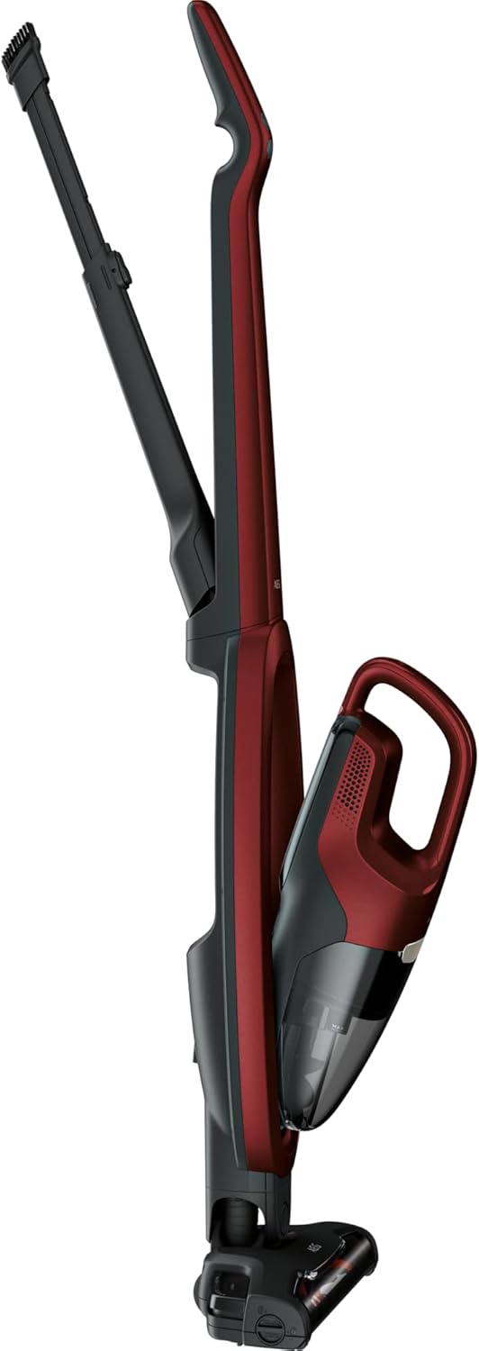 AEG QX7-ANIM 2in1 Akku Staubsauger / schlanke Bauform / Multi-Bodendüse / hochwirksam auf Teppichen / bis zu 50 min Laufzeit / 21,6 Volt / inkl. Tierhaardüse und Zubehör / freistehend / rot
