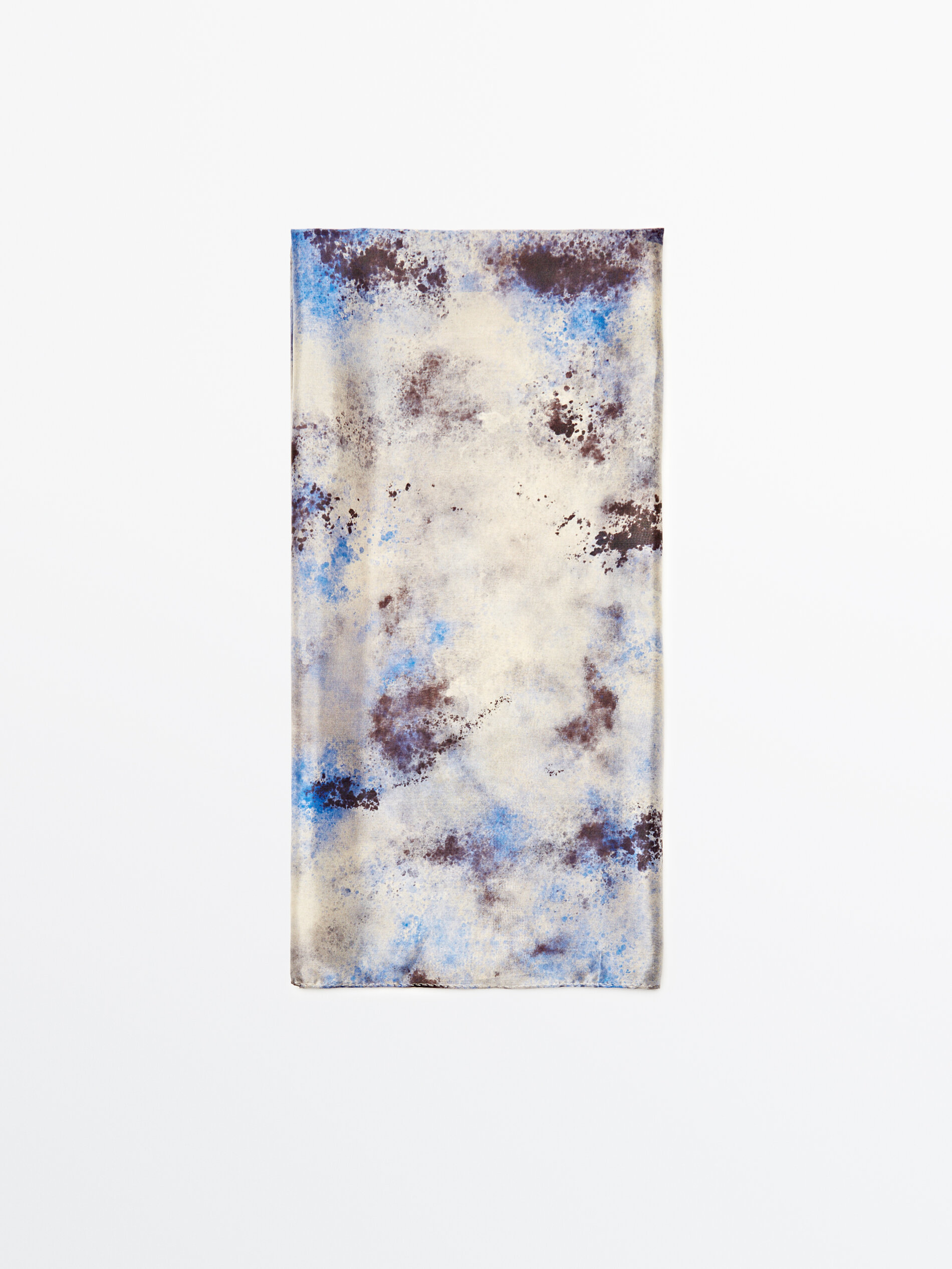 Tecido de lã estampado e fumado - CÁQUI