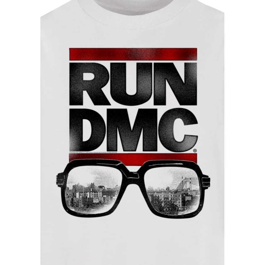 F4NT4STIC Longsleeve Shirt Run DMC Hip-Hop Music Band NYC weiß
