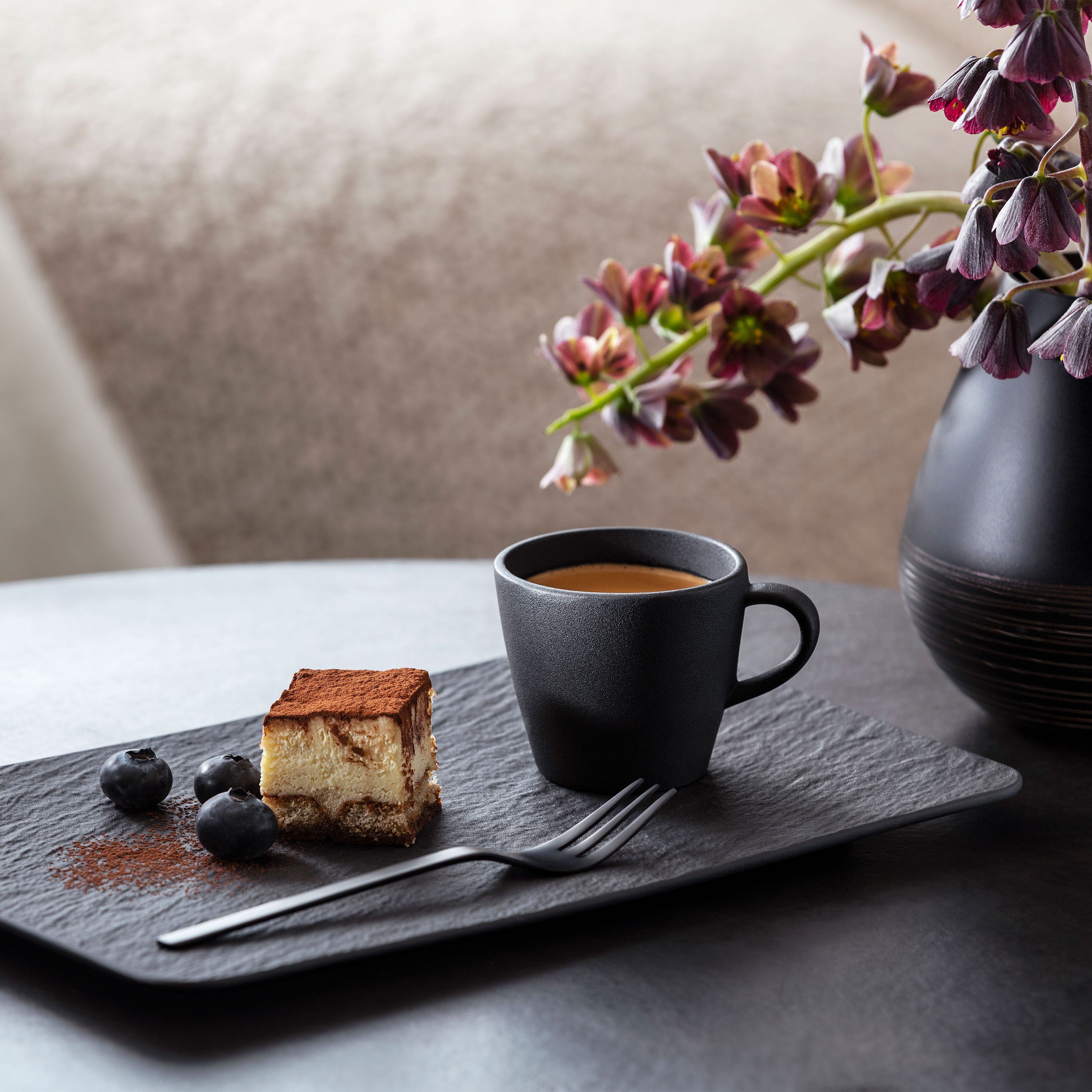 Manufacture Espresso cup Black, 2.1 oz, Premium Porcelain