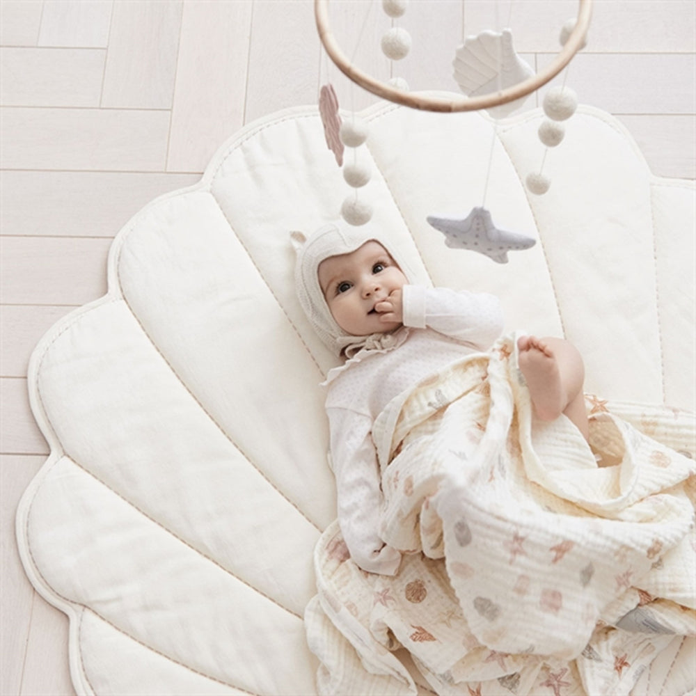 Cam Cam Sea Shell Legetæppe Off-White - CamCam → Luksusbaby.dk