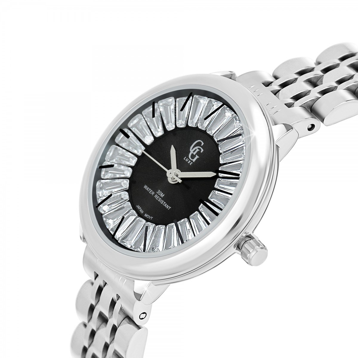 Montre Amanda élégante ornée de Cristaux scintillants SC Crystal