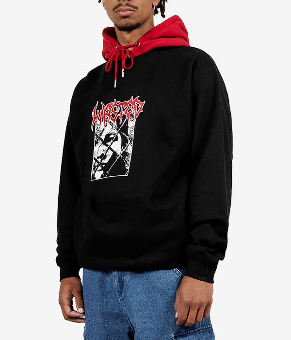 Wasted Paris Telly Wire Hoodie (black fire red)