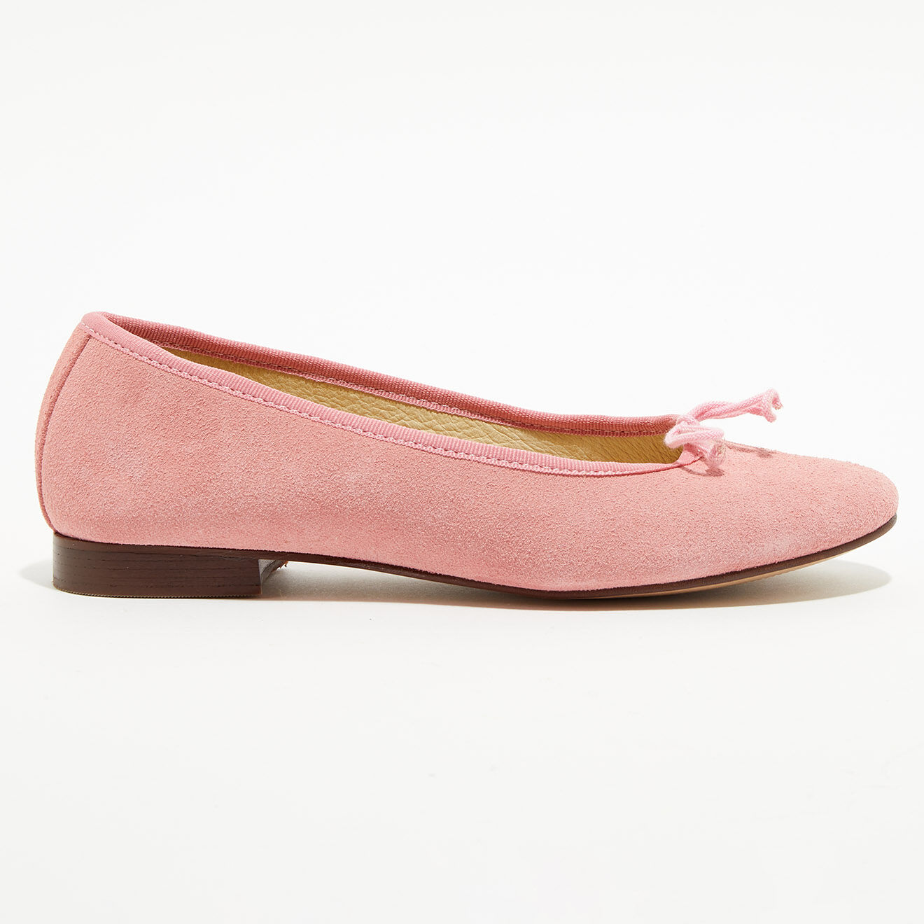 Quartier Latin Ballerines en Velours de Cuir Jeanne roses