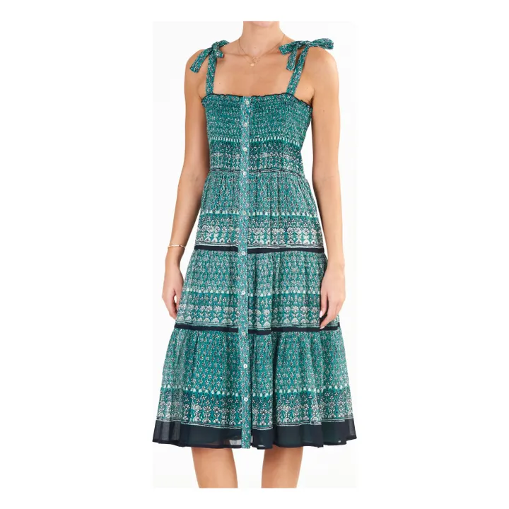 M.A.B.E. Robe Mari Midi | Vert émeraude