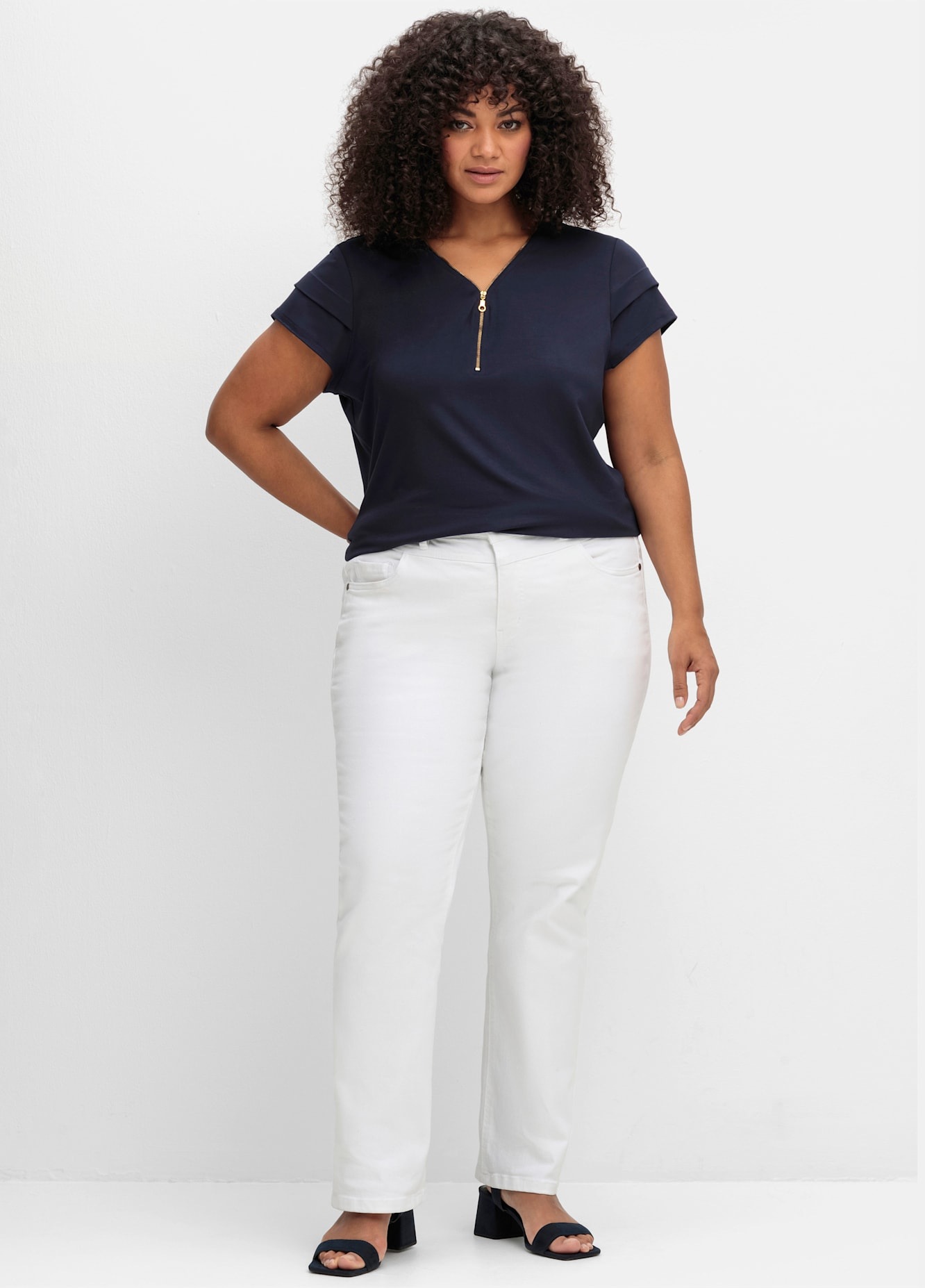 sheego by Joe Browns V-Shirt »Shirt«, 1 Stk.