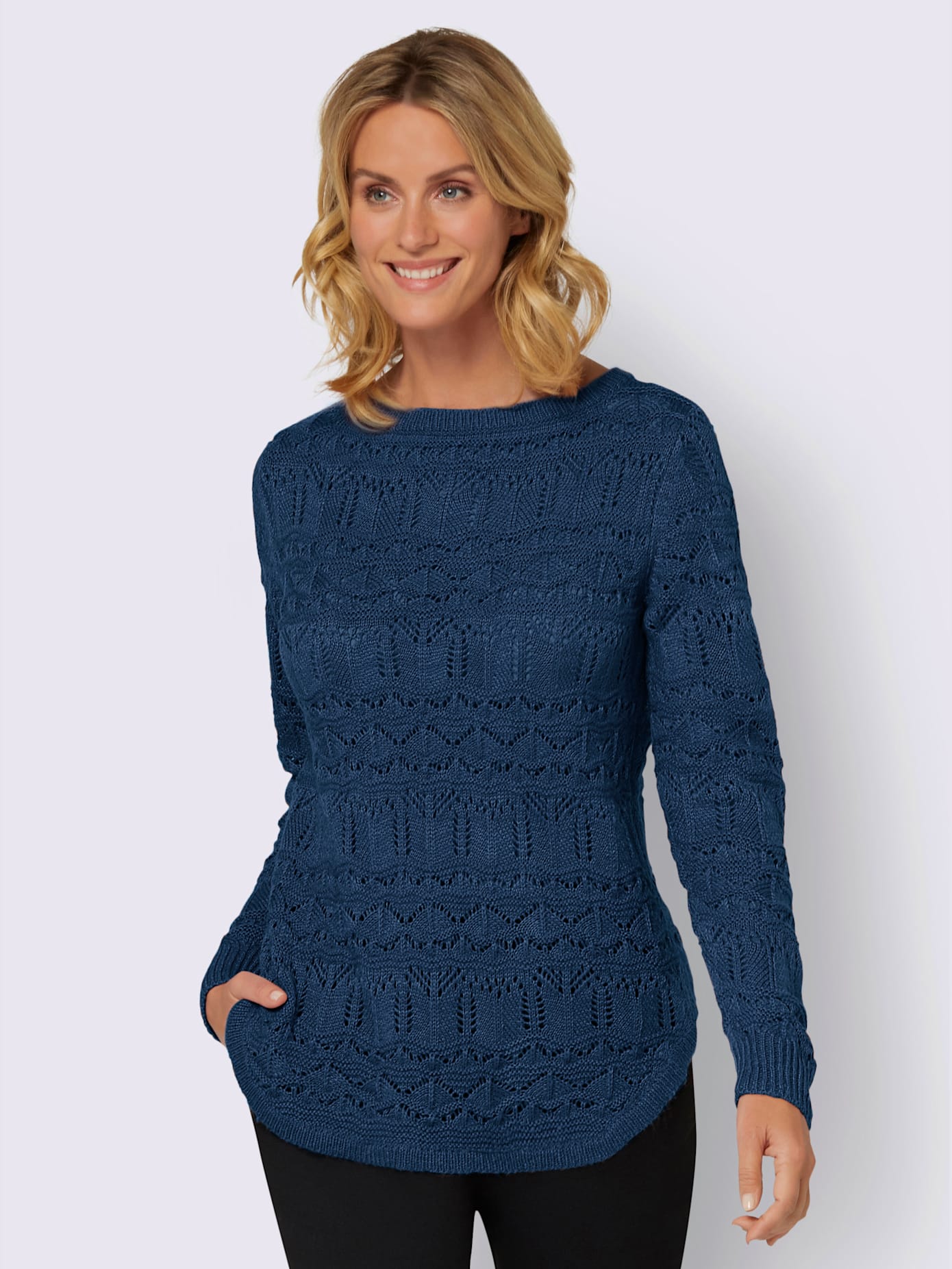 Pull ajouré affinant