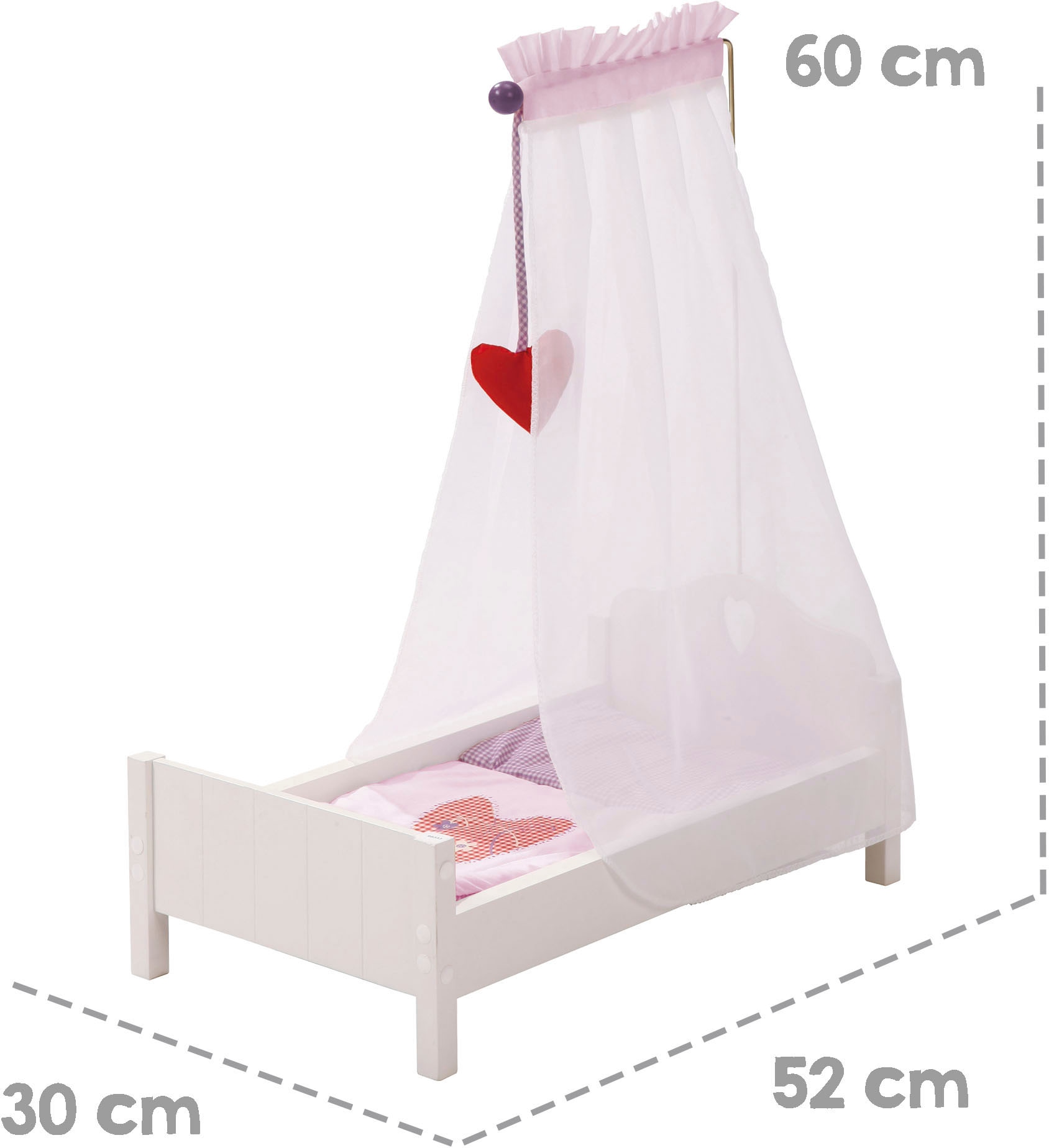 roba® Puppenbett »Fienchen« mit Himmel
