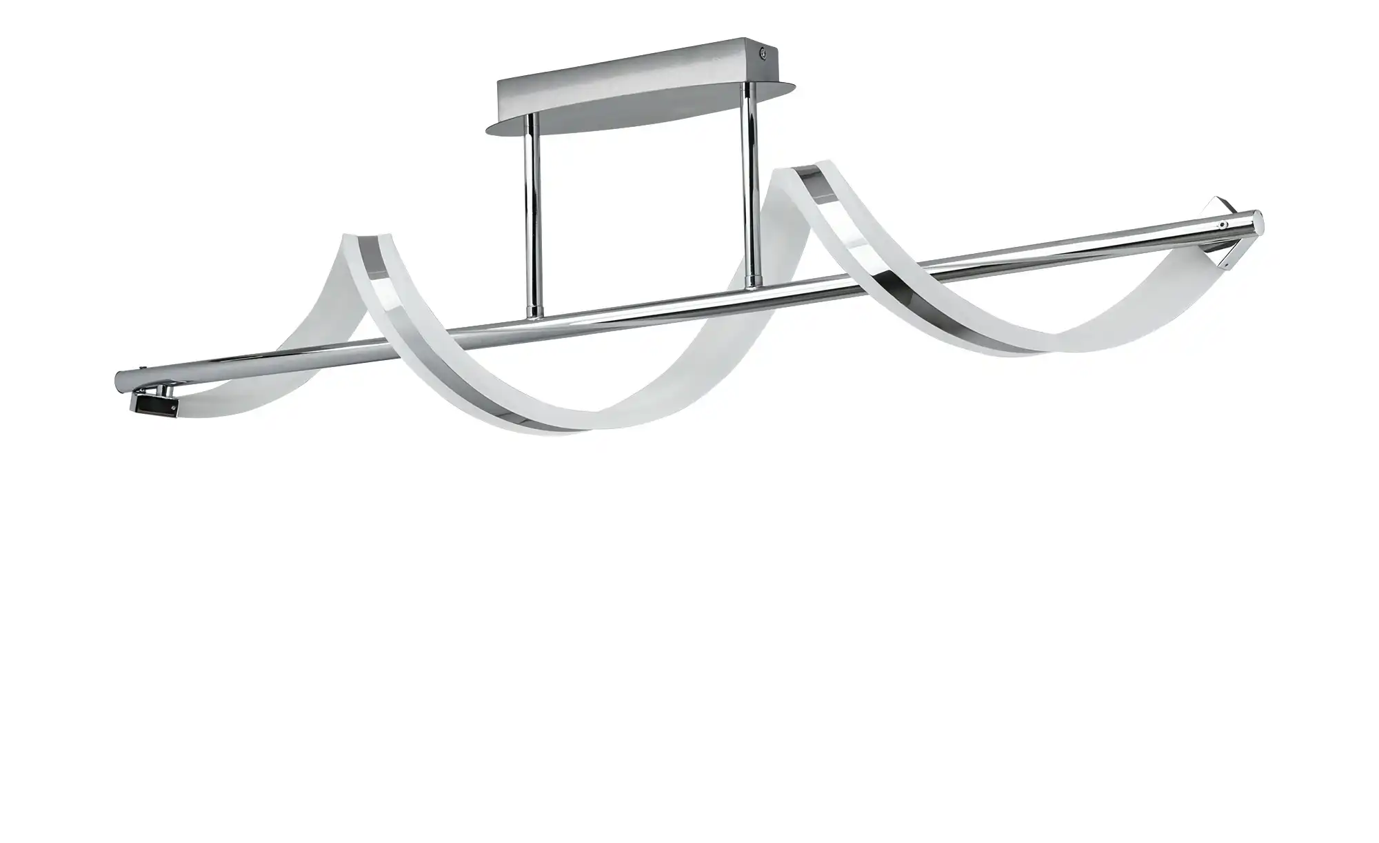 Trio LED-Deckenleuchte, chrom, Acryl geschwungen