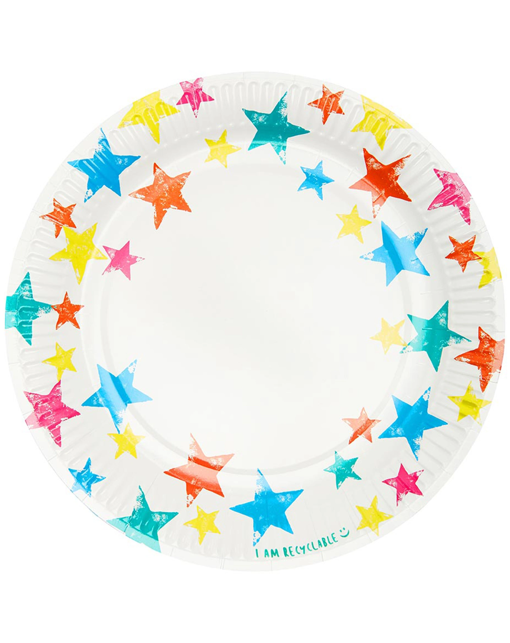 Pappteller RAINBOW STAR 12er Pack