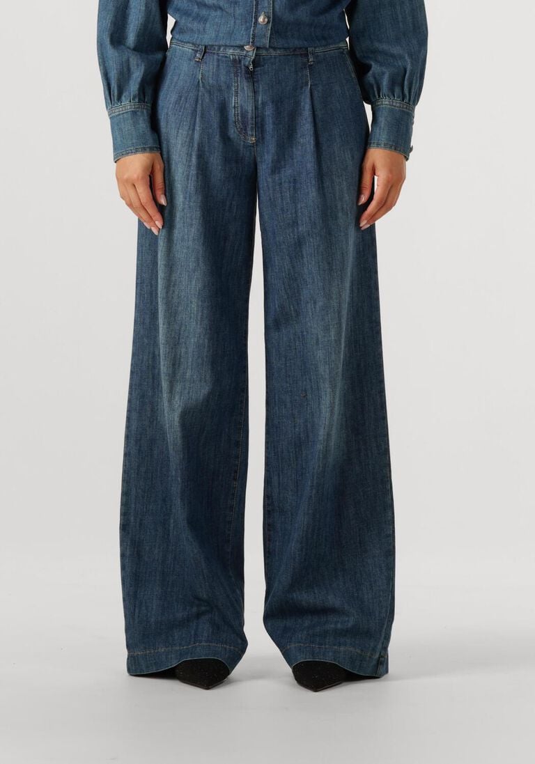blauwe luisa cerano wide jeans 628814/3474