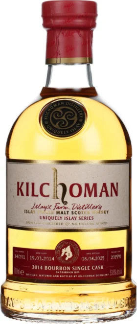KILCHOMAN VINTAGE 2014 BOURBON SINGLE CASK 70CL