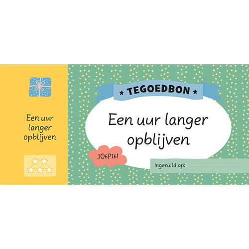 Uitgeverij deltas supercoole tegoedbonnen om aan je kind te geven