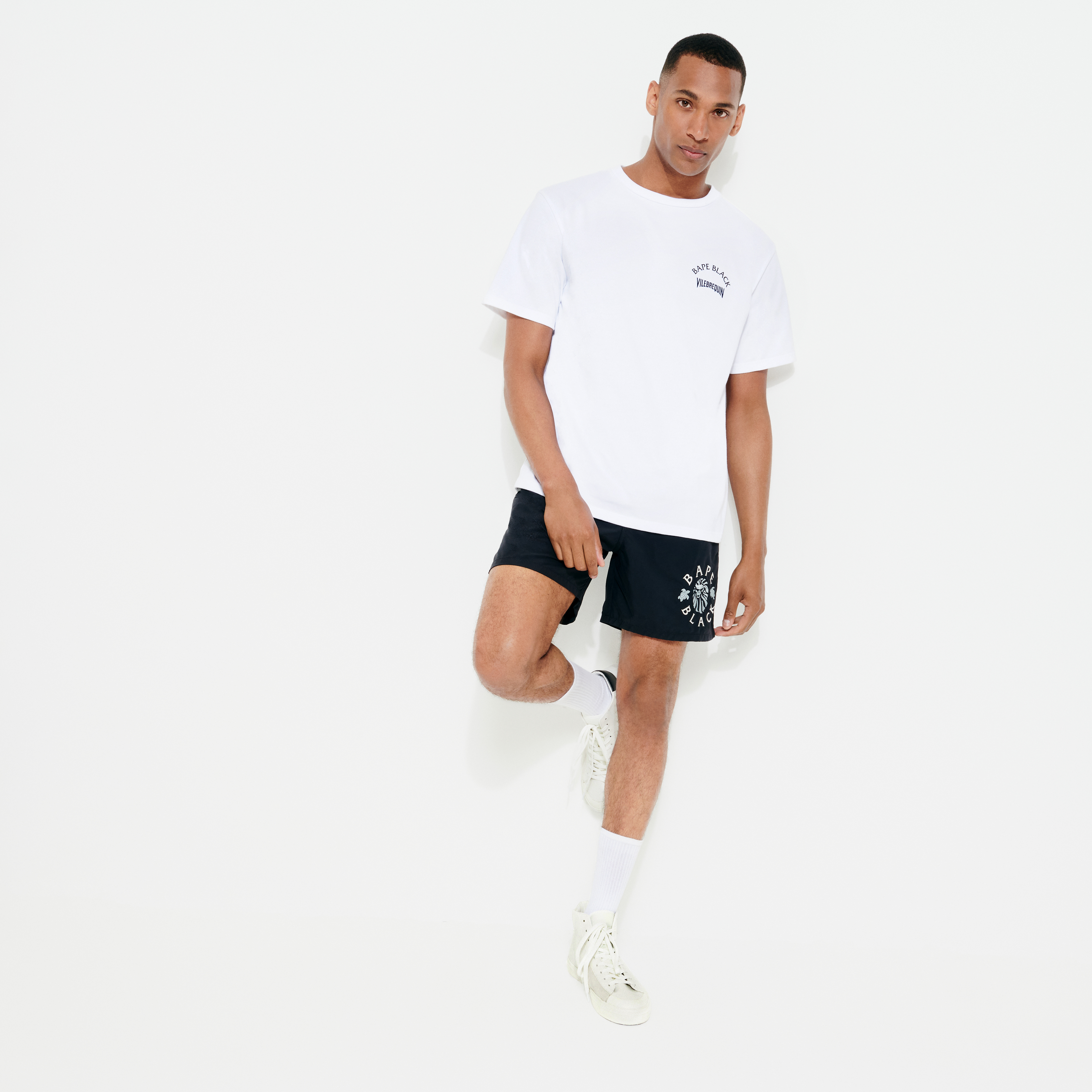 T-Shirt homme imprimé Turtles - Vilebrequin x BAPE® BLACK | Site Vilebrequin | TPEZ2P90