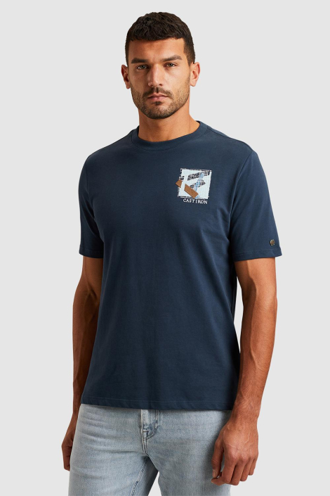 Cast Iron blauwe heren t-shirt