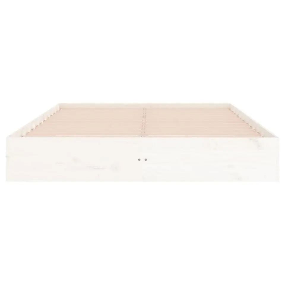 vidaXL - Bed frame pallet - Wit - Massief hout - 140x200 cm