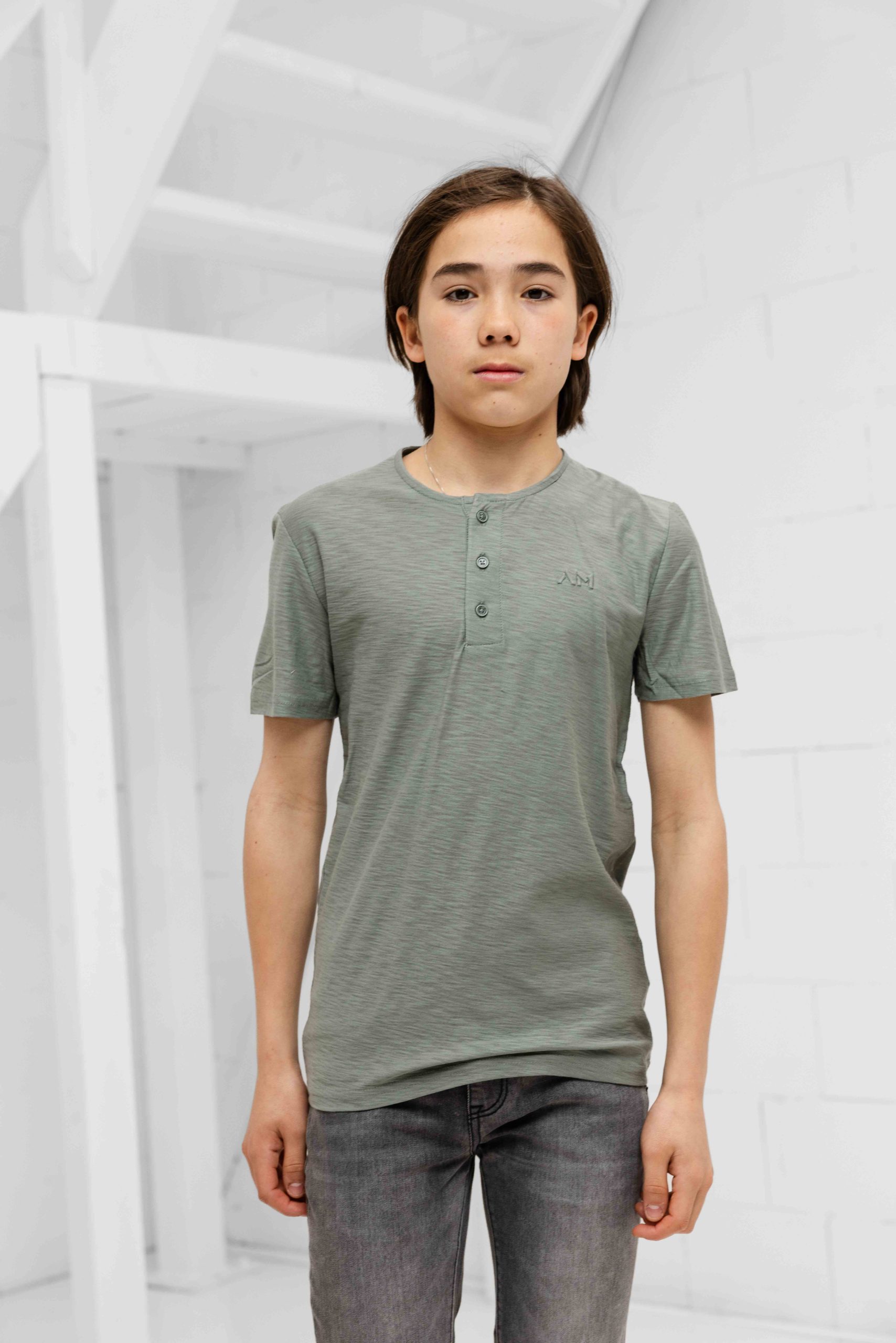 Antony Morato Marrakech Knoopjes T-Shirt Kids Groen