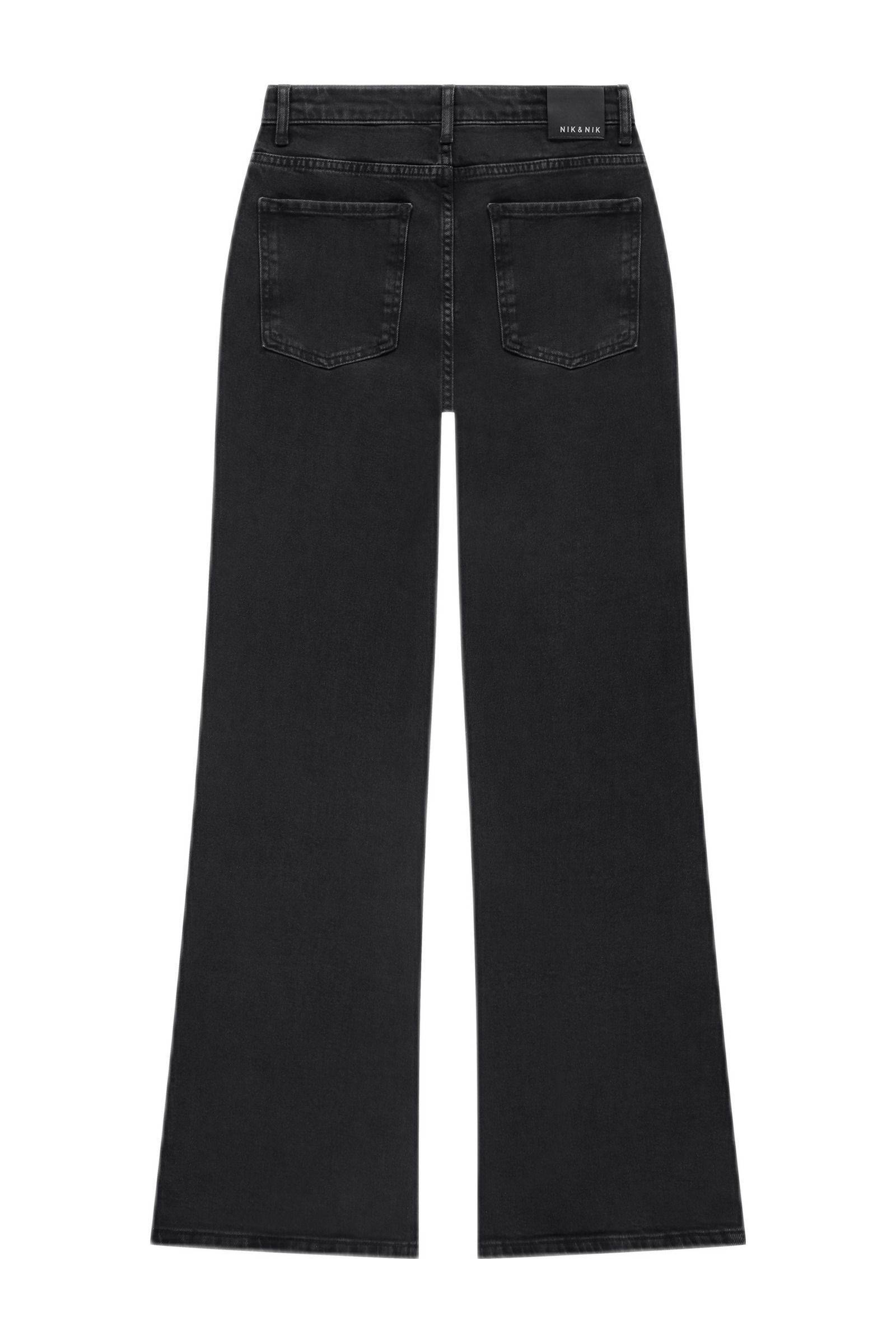 NIK&NIK wide leg high waist jeans black denim