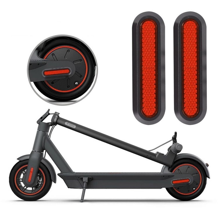 (4er Set) Reflektor Ersatzteil für Xiaomi Elektro Scooter M365 / Pro / 1S / Pro2 - Rot