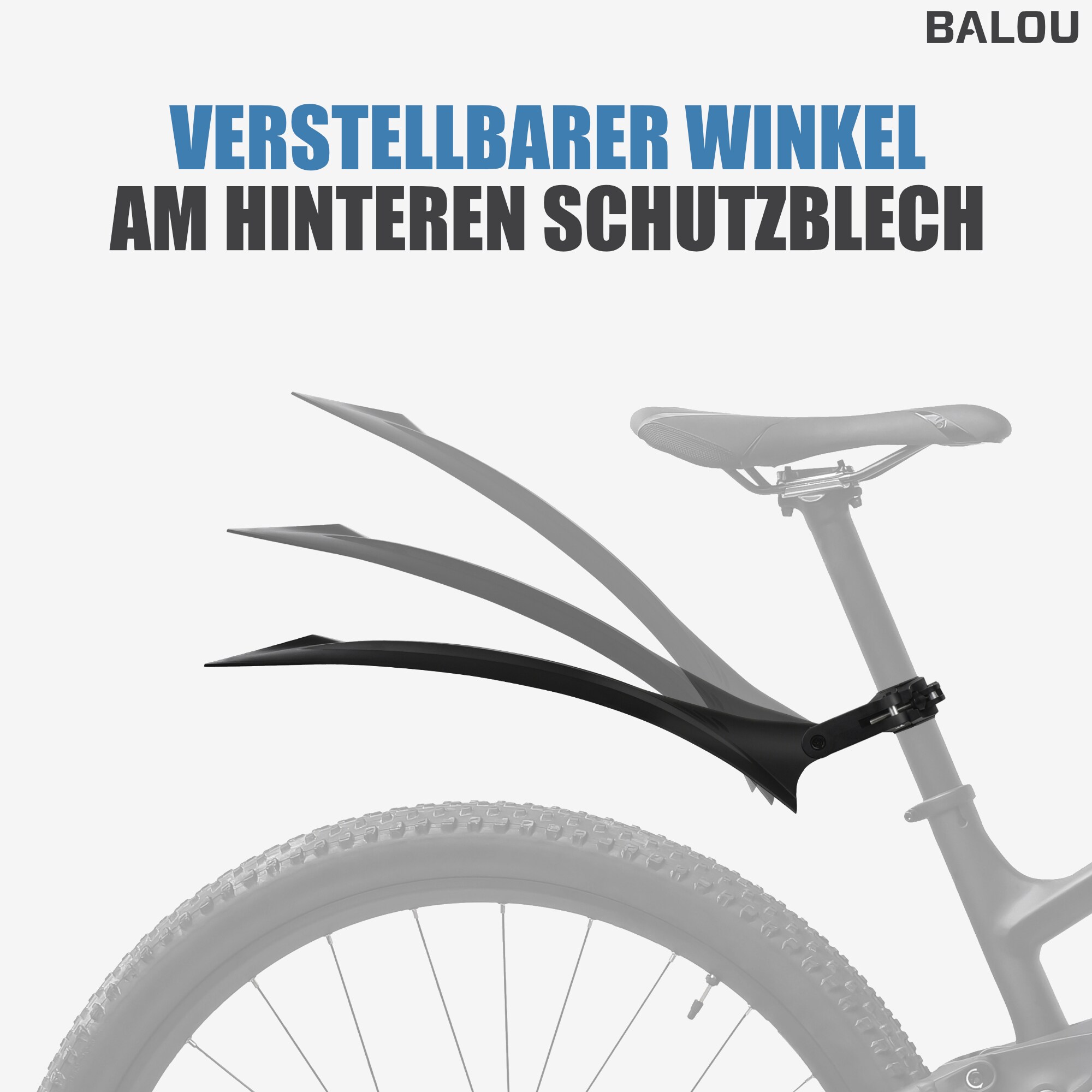 BALOU Mountainbike Fahrrad Schutzblech, 24-29