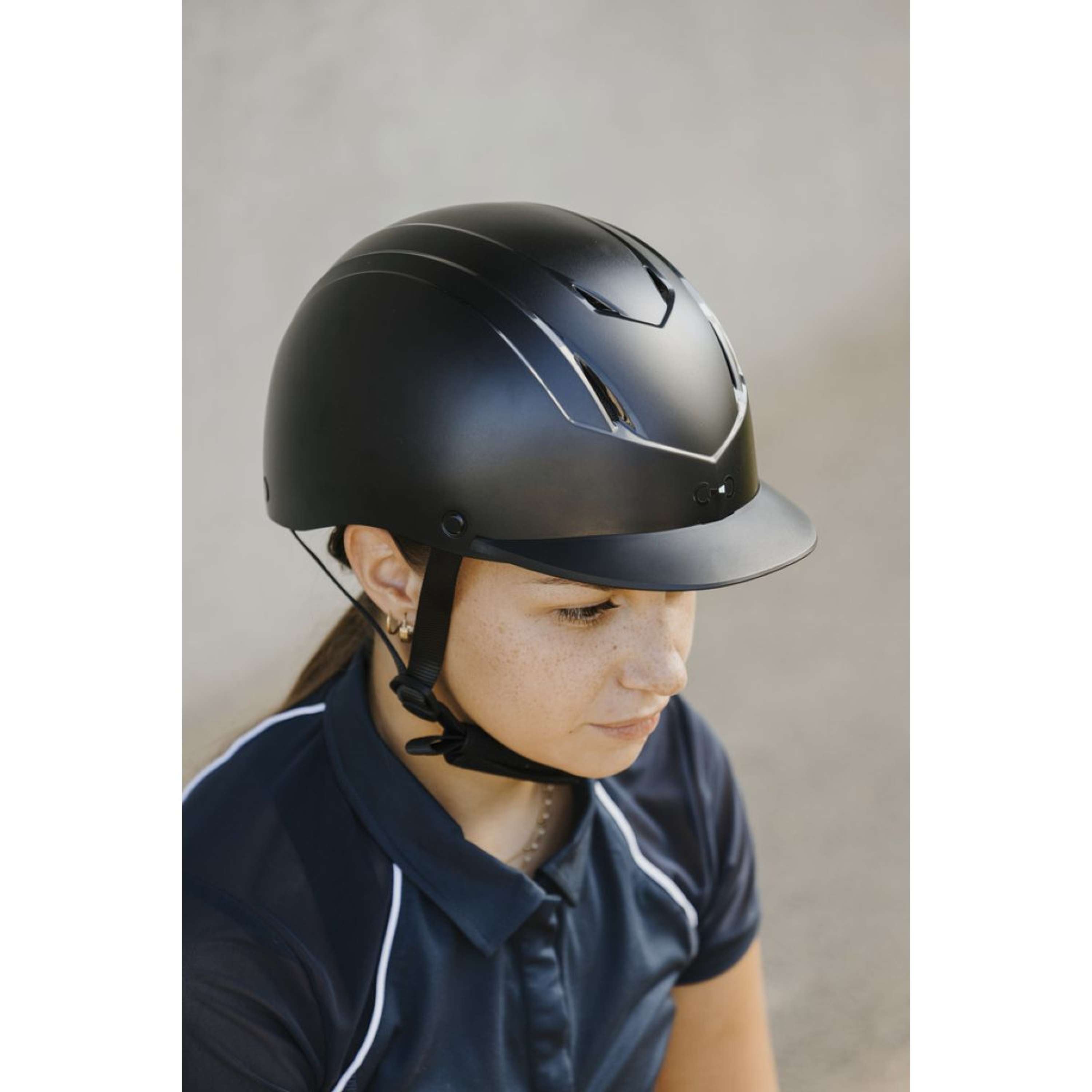 Riding World Cap Topy Mat Zwart