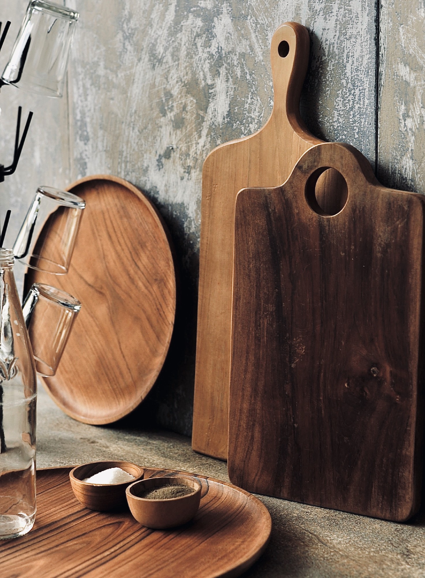 Schneidebrett aus Teak, B 35 cm, L 21 cm, H 1,5 cm zu 17,50
