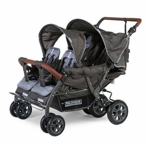 Poussette Quadruple Anthracite - CHILDHOME