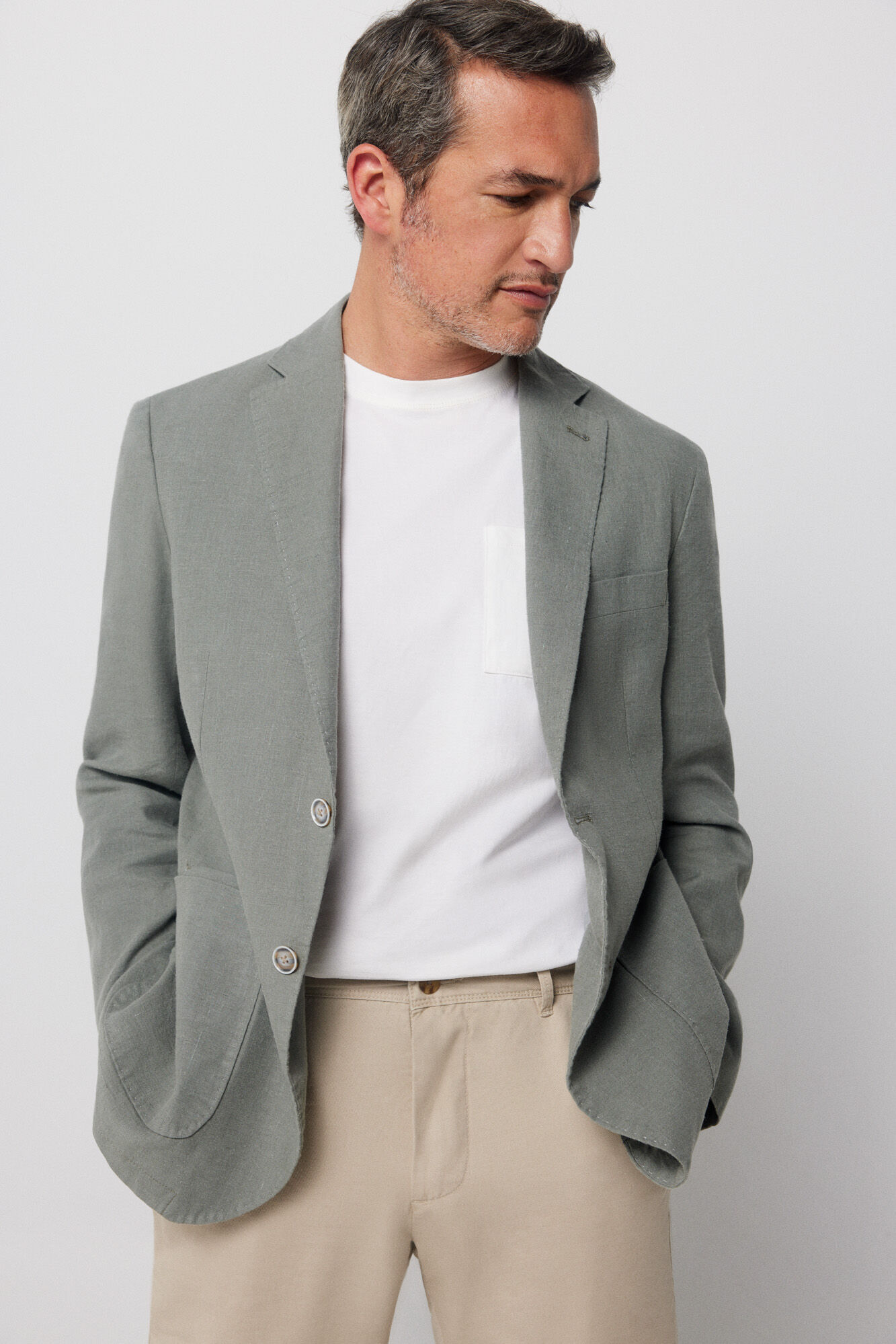 Blazer de linho - Verde