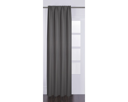 Gordijn met universele tape, canvas, taupe, 140x280 cm