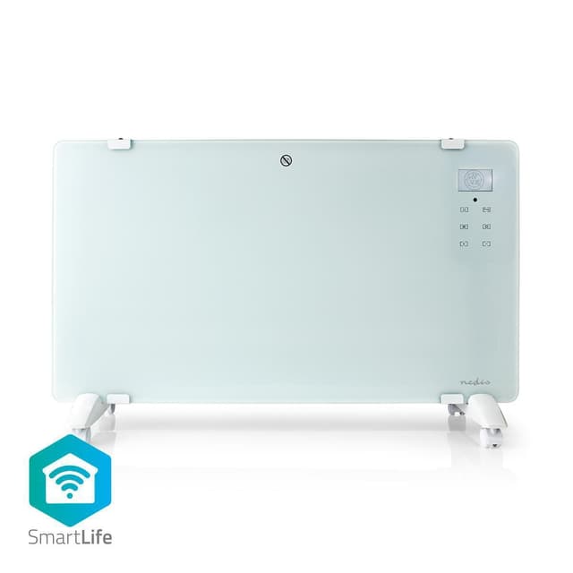 Nedis SmartLife Elradiator | Wi-Fi | Velegnet til badeværelse | Glas panel | 2000 W | 2 Varmeindstillinger | LED | 15