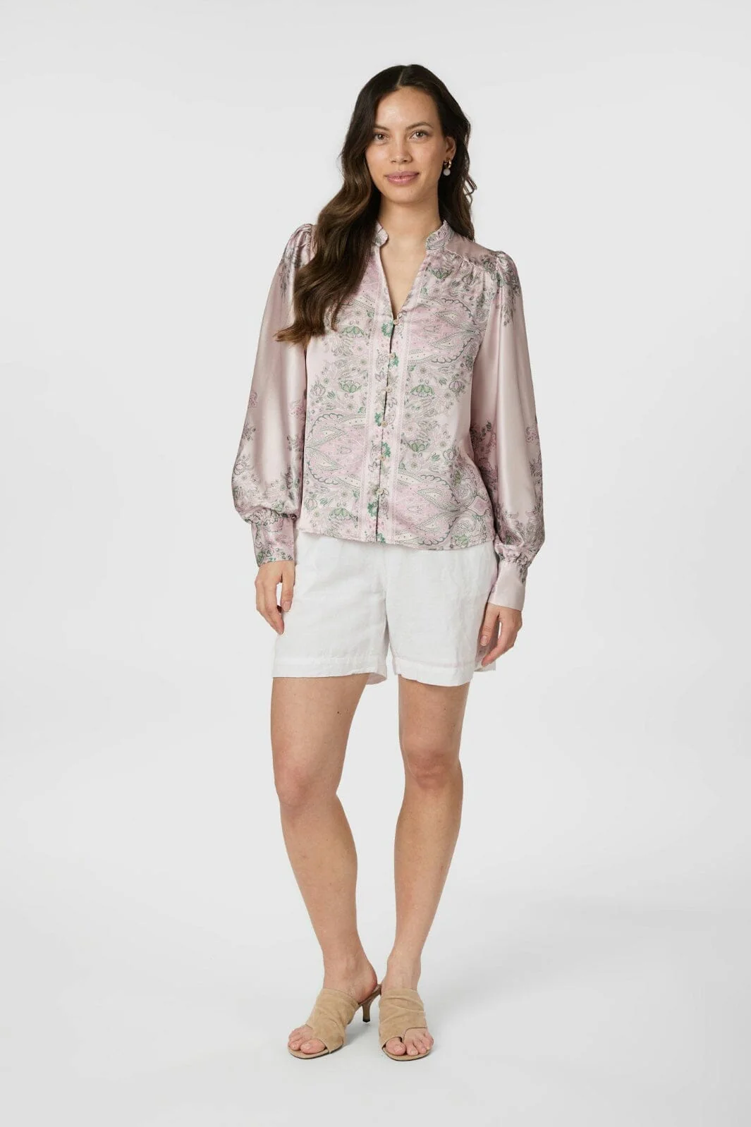 Neo Noir Massima Paisley Border Blouse 160960