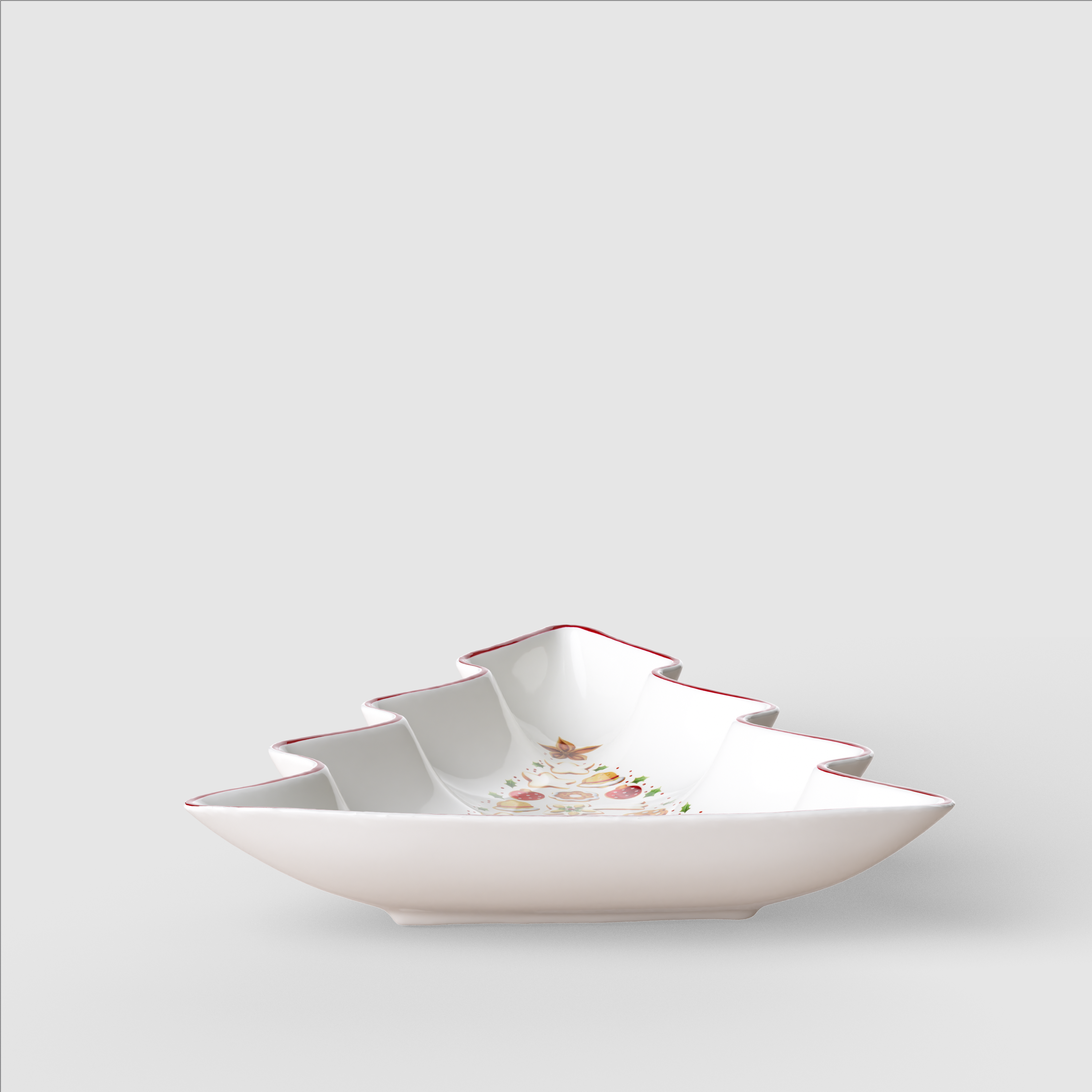 Winter Bakery Delight Bowl Red, 8.8 oz, Premium Porcelain