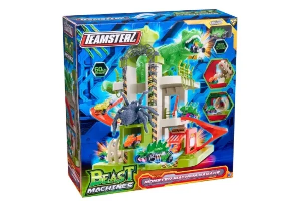 Teamsterz Beast Machines Monster Mayhem Garage and 1 toy car