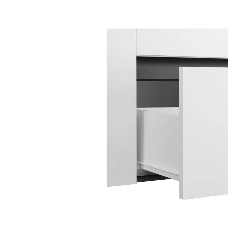 Wisla - Badmeubel 80 cm 1-lade, 1 klep, 1 deur wit/grijs