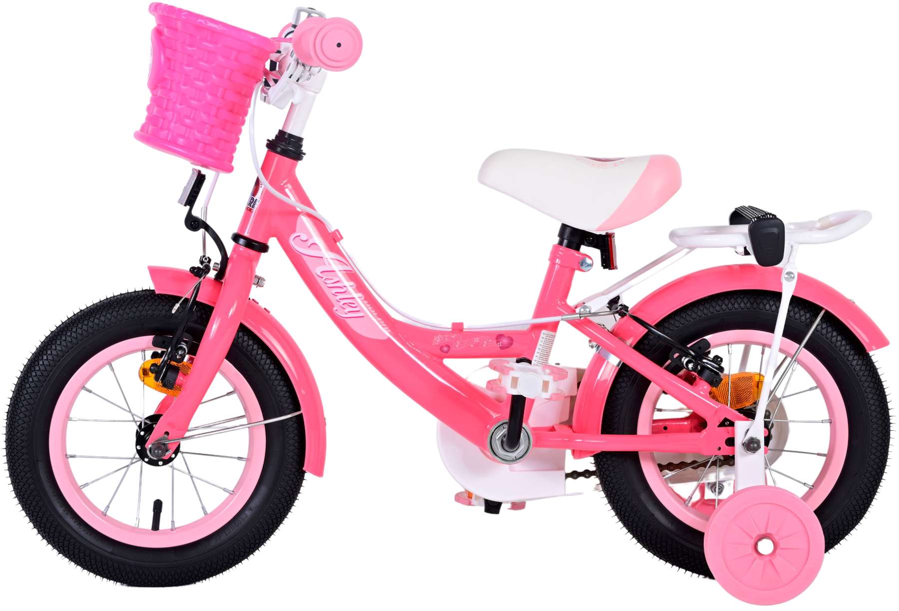 TPFSports Ashley Kinderfahrrad - Mädchen - 12 Zoll - Rücktritt + Handbremse - Weiß