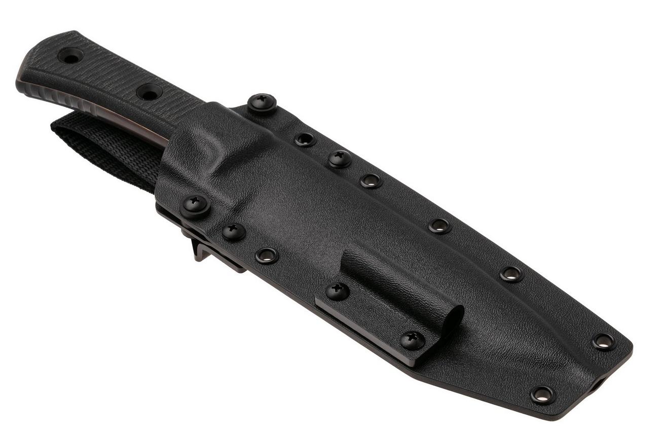 TRC Knives Apocalypse, Elmax Apocalypse Finish, Black Canvas Micarta, survivalmes