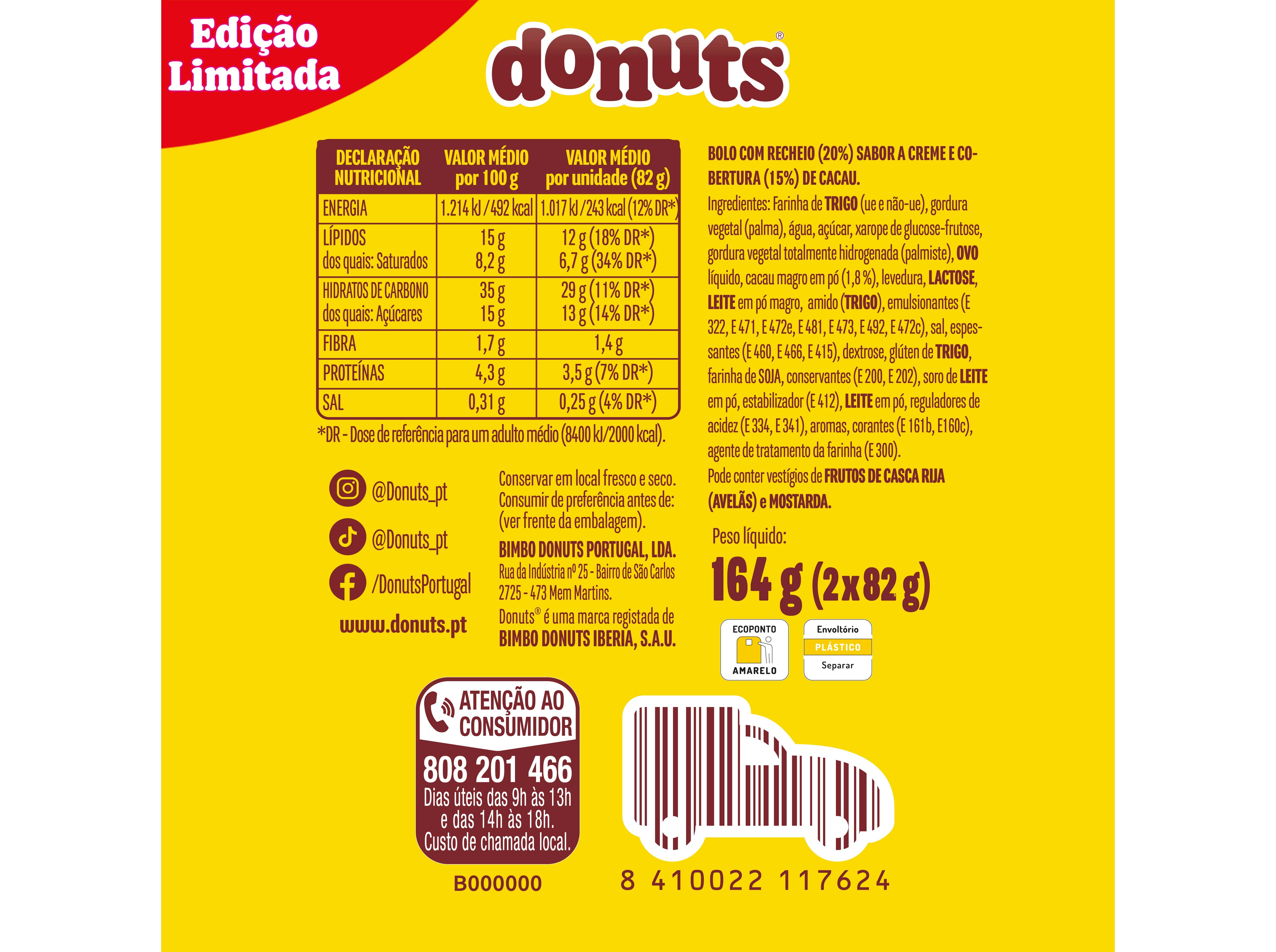 DONUTS AMERICANO SABOR CREME 2 UN