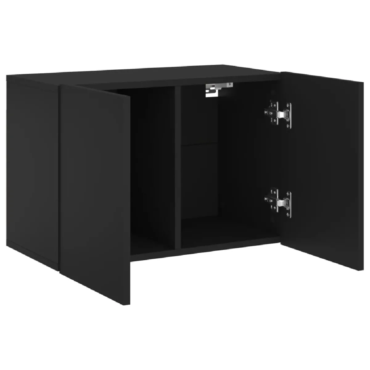 vidaXL Meuble TV Mural - Noir