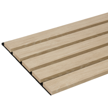 Lattenwand Decowall Acoustic Advanced eik natuur 260x30cm, 2 stuks (1.56m2)