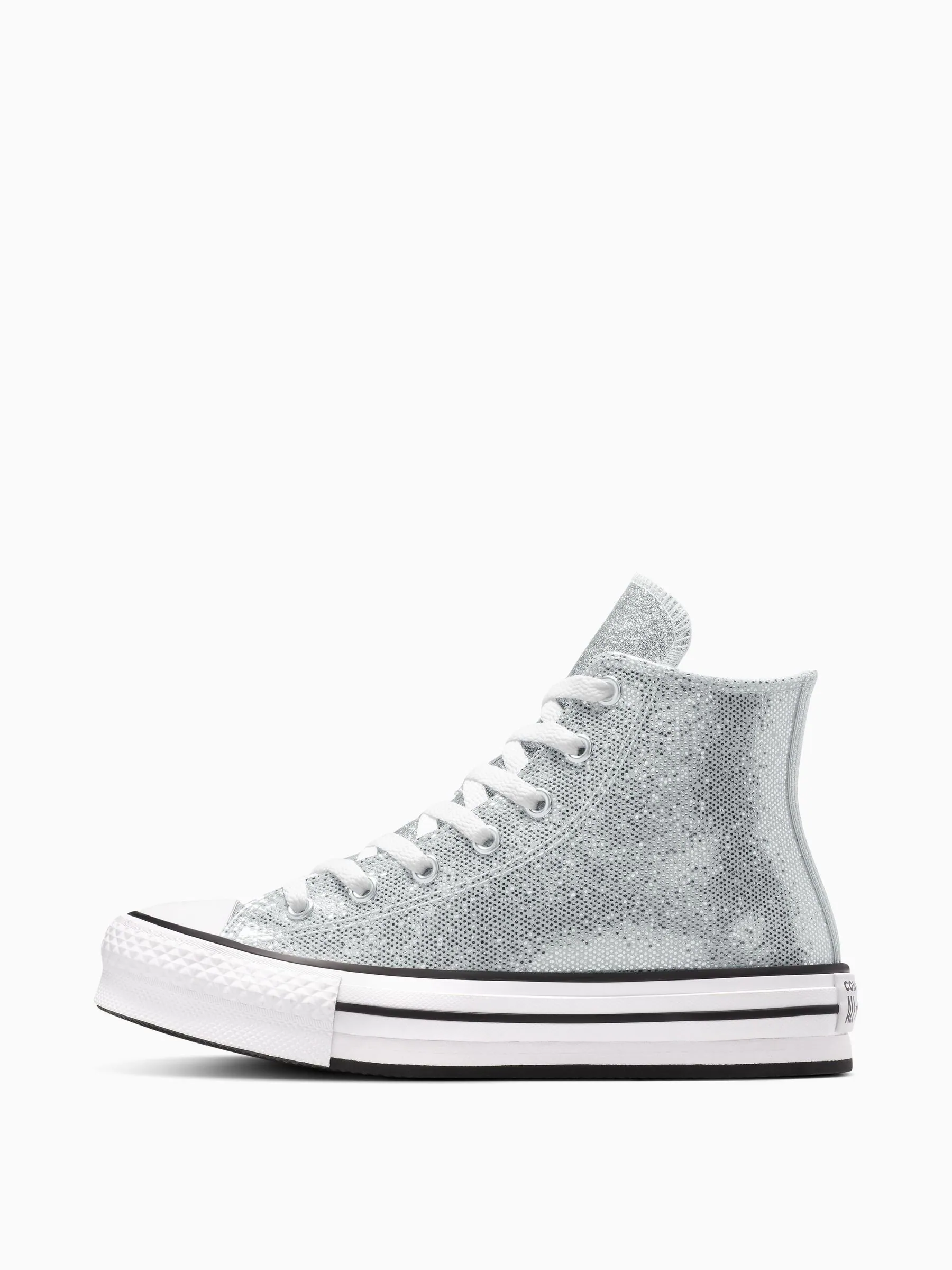 Converse Chuck Taylor Teen Lift Disco Glitter High Trainers